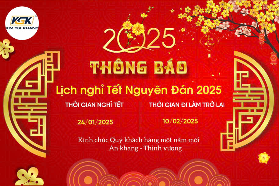 THÔNG BÁO LỊCH NGHỈ TẾT NGUYÊN ĐÁN 2025